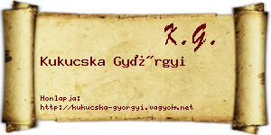 Kukucska Györgyi névjegykártya